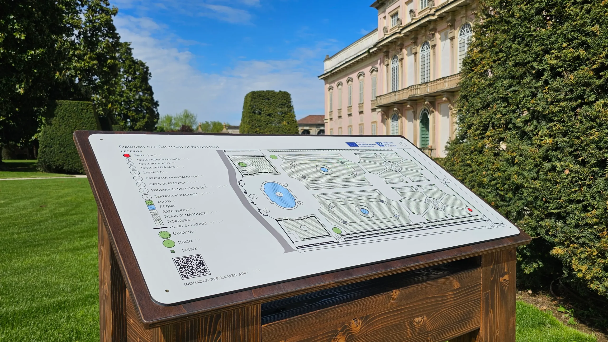 Mappa tattile del Giardino storico di Belgioioso